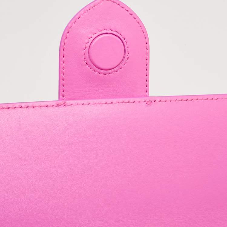 Pre Owned Jacquemus Pink Leather Le Bambino Long Shoulder Bag