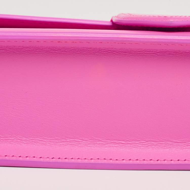 Pre Owned Jacquemus Pink Leather Le Bambino Long Shoulder Bag