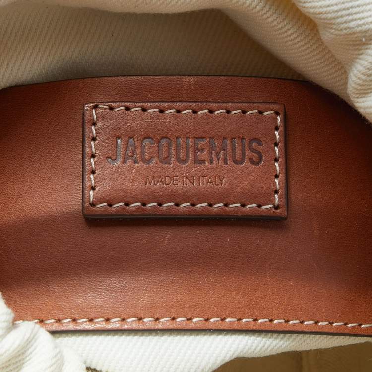 Pre Owned Jacquemus Brown Leather Le Seau Carre Bucket Bag