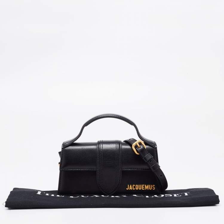 Pre Owned Jacquemus Black Leather Le Bambino Crossbody Bag