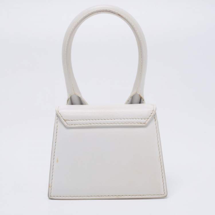 Pre Owned Jacquemus White Leather Le Chiquito Mini Bag
