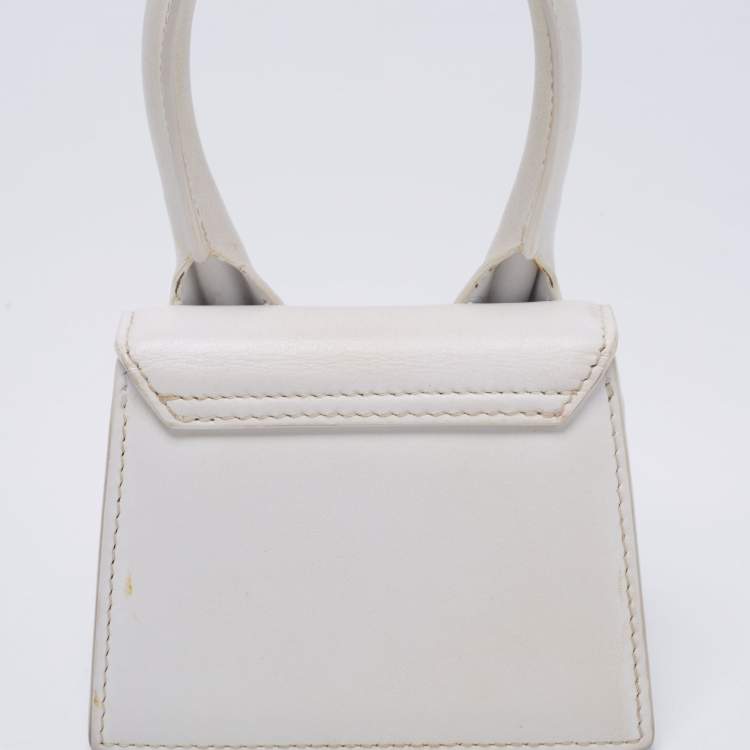 Pre Owned Jacquemus White Leather Le Chiquito Mini Bag
