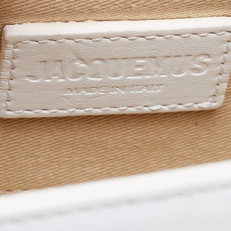 Pre Owned Jacquemus White Leather Le Chiquito Top Handle Bag