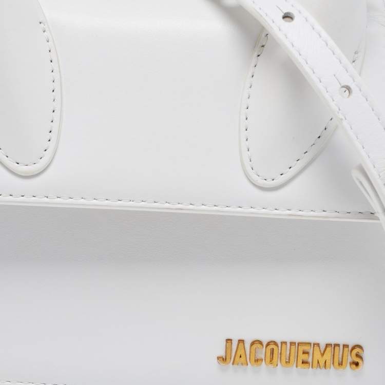 Pre Owned Jacquemus White Leather Le Chiquito Top Handle Bag