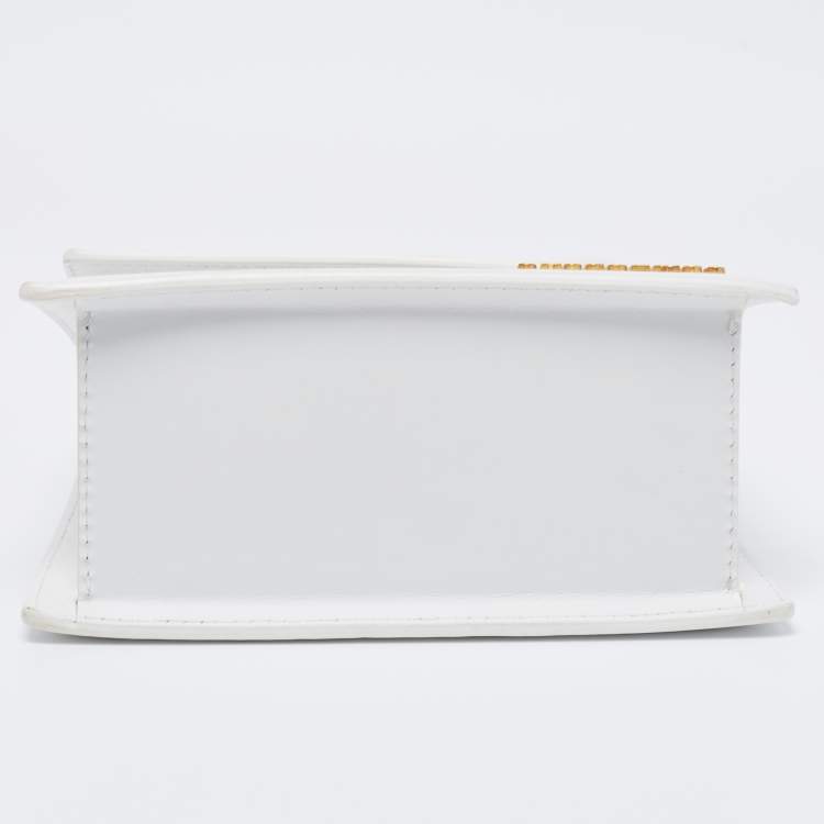Pre Owned Jacquemus White Leather Le Chiquito Top Handle Bag