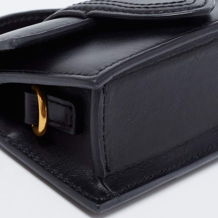 Pre Owned Jacquemus Black Leather Le Petit Bambino Bag