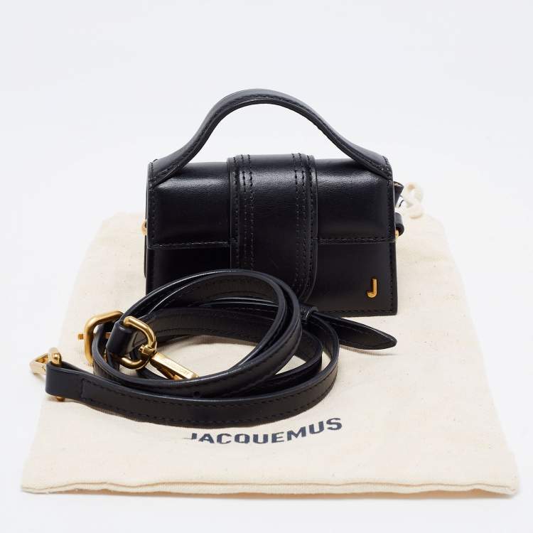 Pre Owned Jacquemus Black Leather Le Petit Bambino Bag