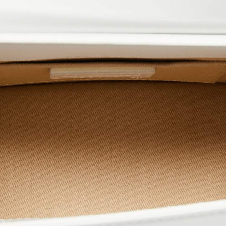 Pre Owned Jacquemus White Leather Le Chiquito Top Handle Bag