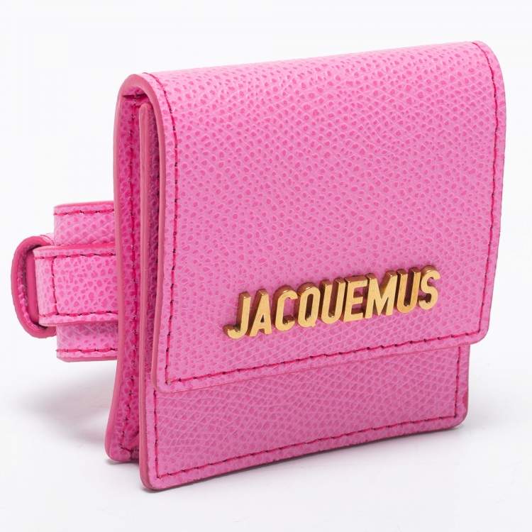 Pre Owned Jacquemus Pink Leather Le Sac Bracelet Wallet