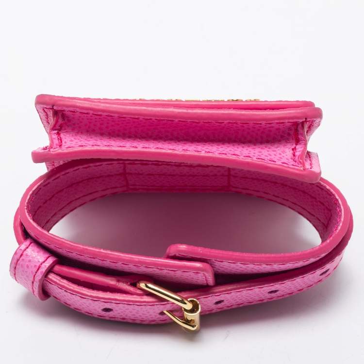 Pre Owned Jacquemus Pink Leather Le Sac Bracelet Wallet