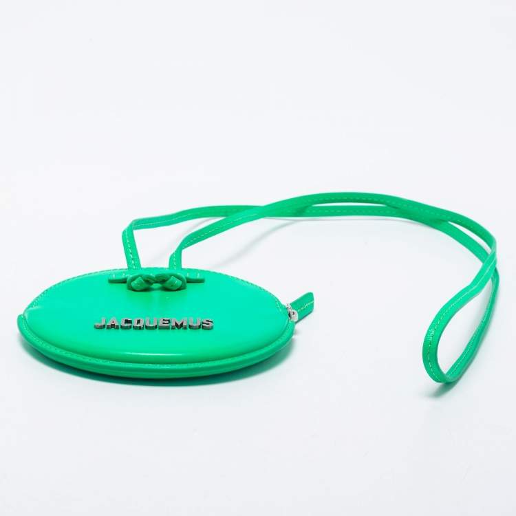 Pre Owned Jacquemus Green Leather Le Pitchou Coin Purse