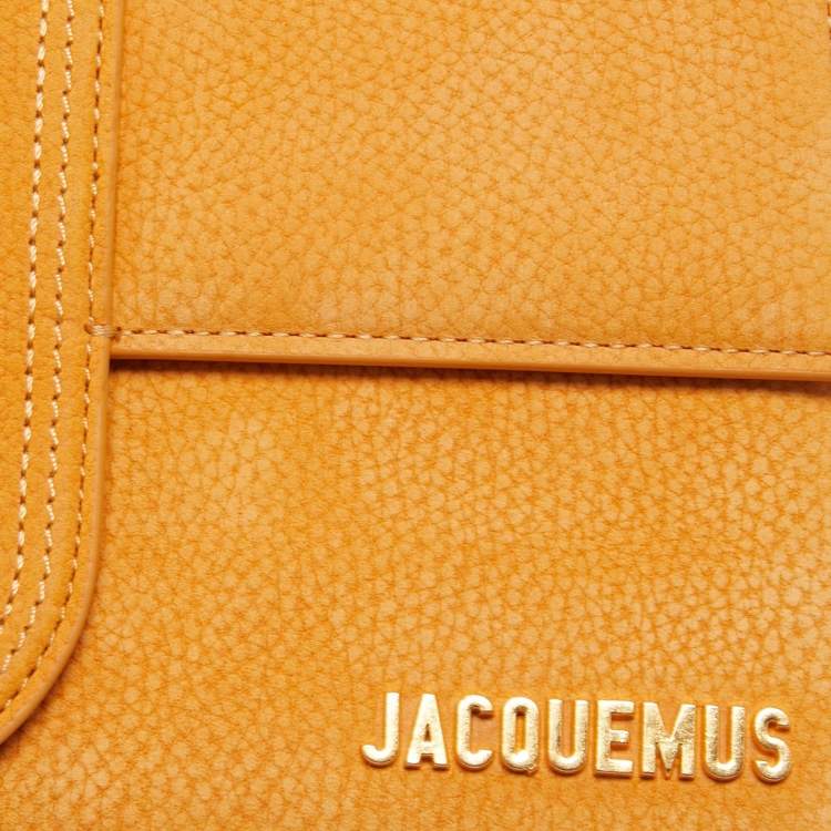 Pre Owned Jacquemus Orange Nubuck Leather Bambino Top Handle Bag