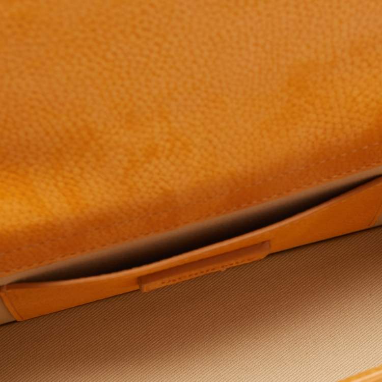 Pre Owned Jacquemus Orange Nubuck Leather Bambino Top Handle Bag