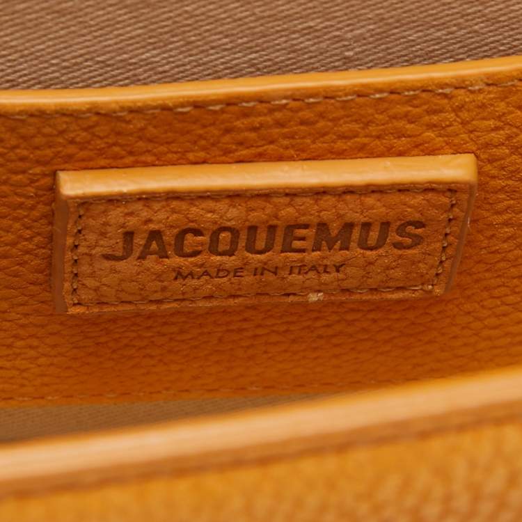 Pre Owned Jacquemus Orange Nubuck Leather Bambino Top Handle Bag