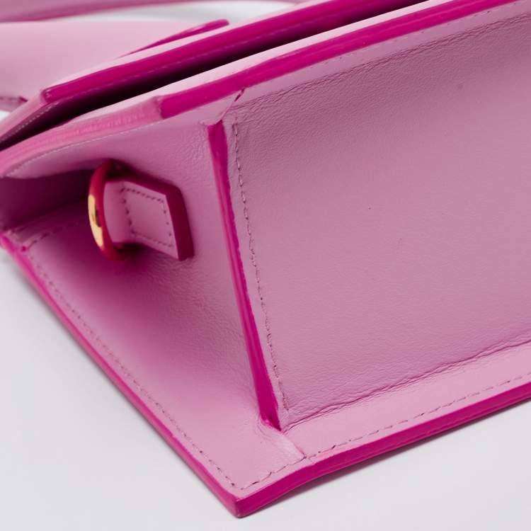Pre Owned Jacquemus Pink Leather Le Chiquito Top Handle Bag