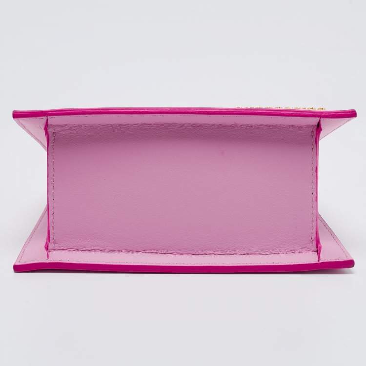 Pre Owned Jacquemus Pink Leather Le Chiquito Top Handle Bag