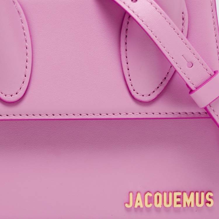 Pre Owned Jacquemus Pink Leather Le Chiquito Top Handle Bag