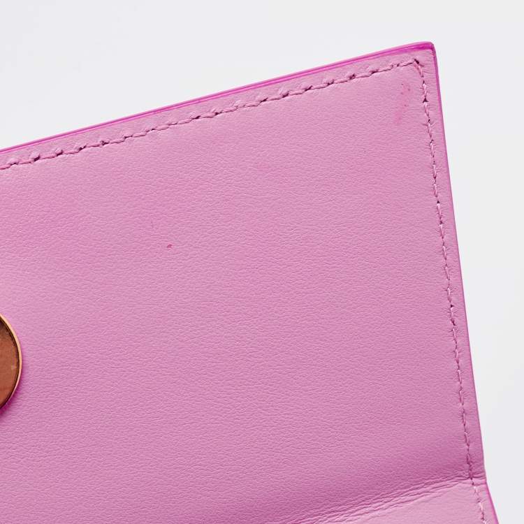 Pre Owned Jacquemus Pink Leather Le Chiquito Top Handle Bag