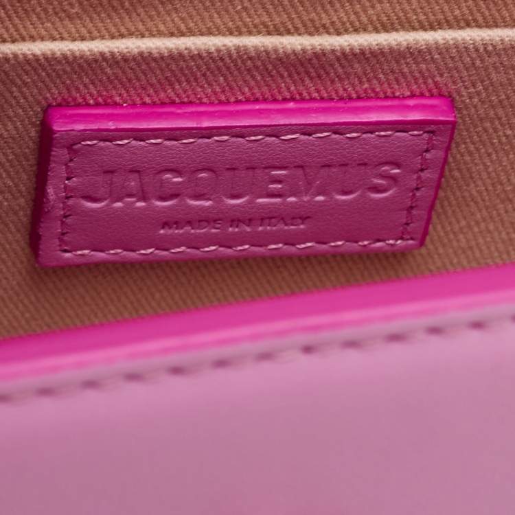 Pre Owned Jacquemus Pink Leather Le Chiquito Top Handle Bag
