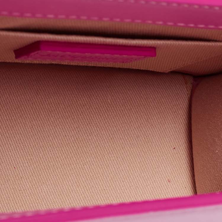 Pre Owned Jacquemus Pink Leather Le Chiquito Top Handle Bag