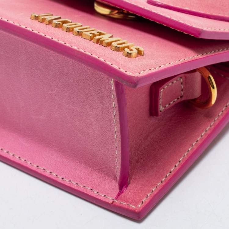 Pre Owned Jacquemus Pink Leather Le Chiquito Top Handle Bag
