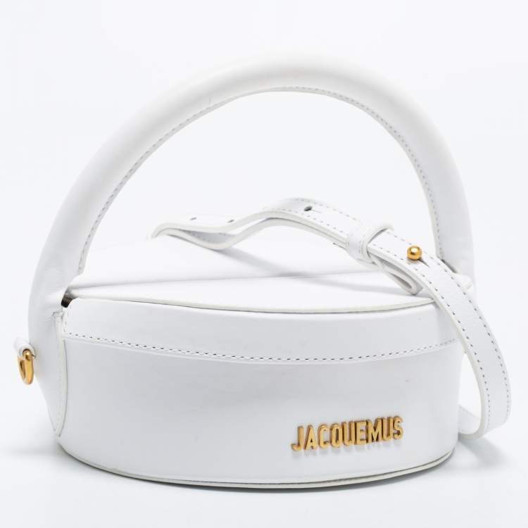 Pre Owned Jacquemus White Leather La Boite A Gateaux Shoulder Bag