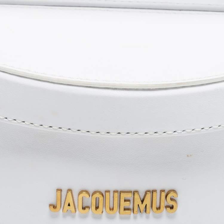 Pre Owned Jacquemus White Leather La Boite A Gateaux Shoulder Bag
