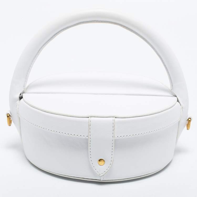 Pre Owned Jacquemus White Leather La Boite A Gateaux Shoulder Bag