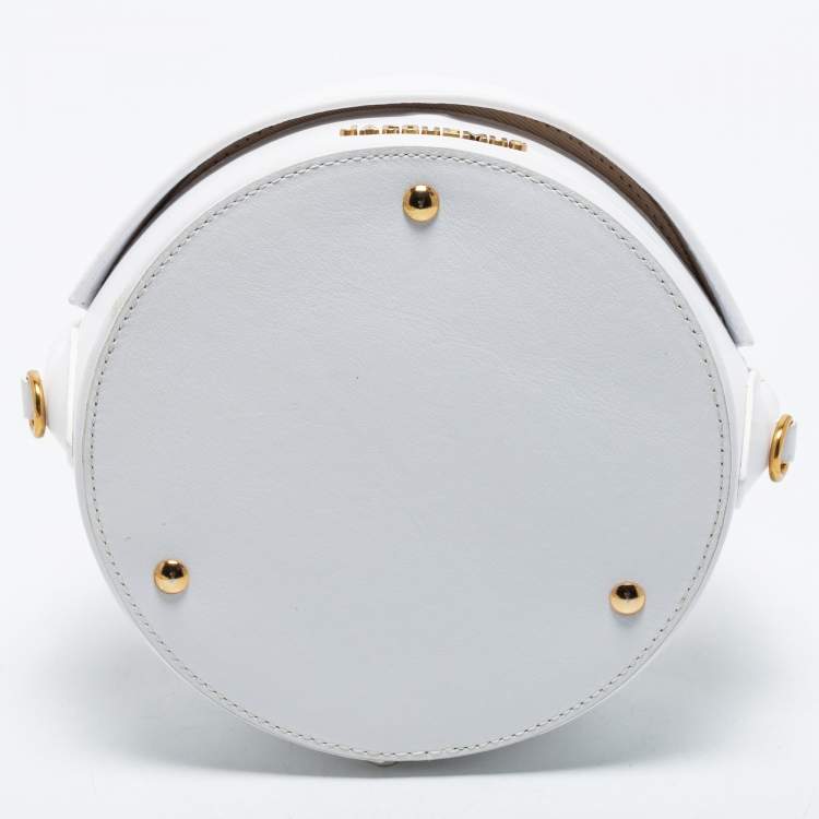Pre Owned Jacquemus White Leather La Boite A Gateaux Shoulder Bag