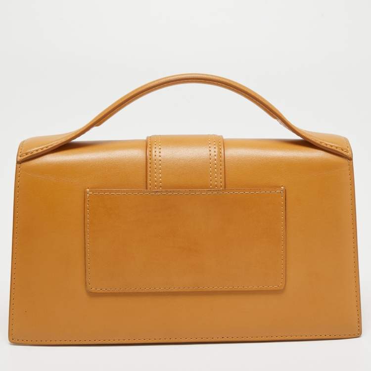Pre Owned Jacquemus Tan Leather Le Grand Bambino Top Handle Bag