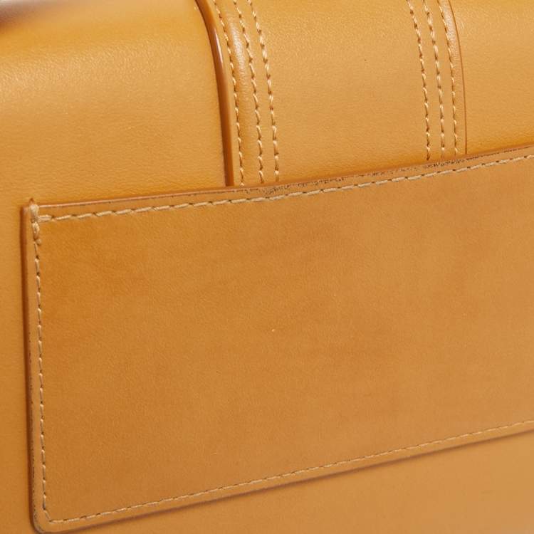 Pre Owned Jacquemus Tan Leather Le Grand Bambino Top Handle Bag