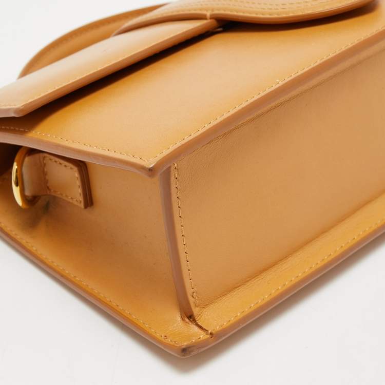 Pre Owned Jacquemus Tan Leather Le Grand Bambino Top Handle Bag
