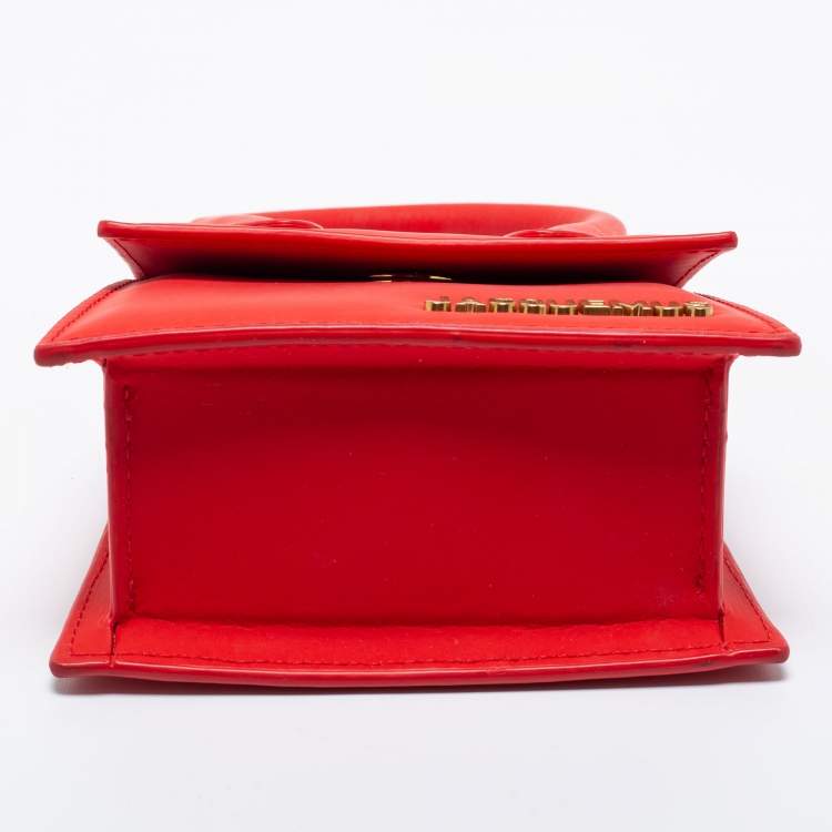 Pre Owned Jacquemus Red Leather Le Chiquito La Montagne Top Handle Bag