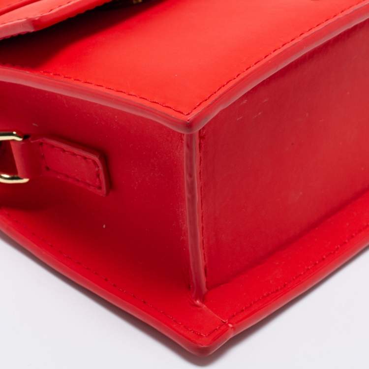 Pre Owned Jacquemus Red Leather Le Chiquito La Montagne Top Handle Bag