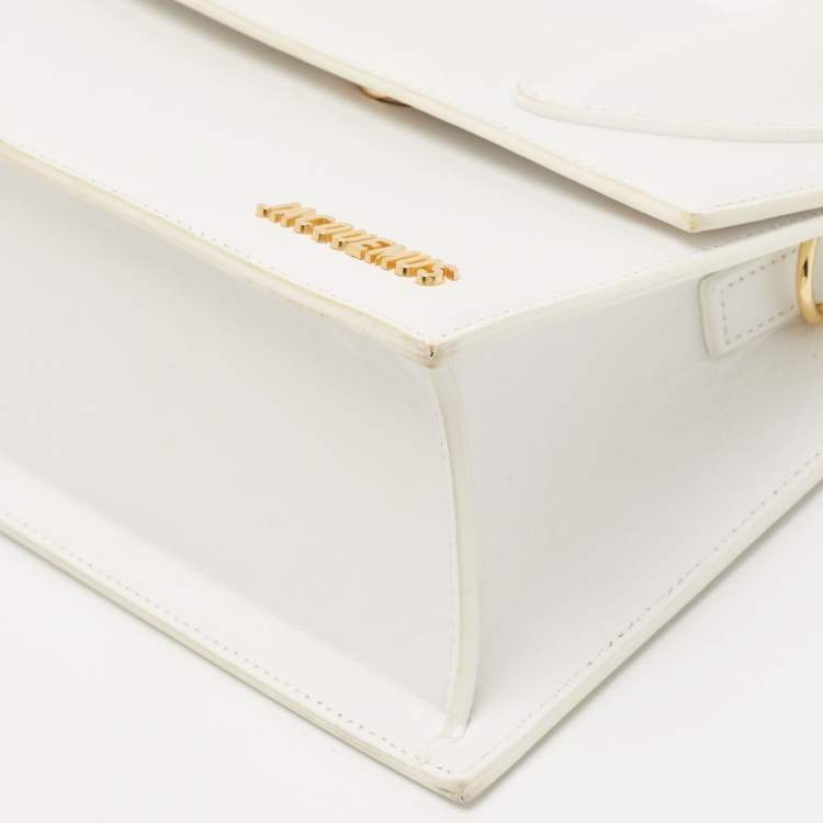 Pre Owned Jacquemus White Leather Grand Le Chiquito Top Handle Bag