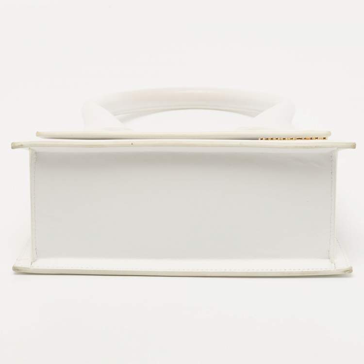 Pre Owned Jacquemus White Leather Grand Le Chiquito Top Handle Bag