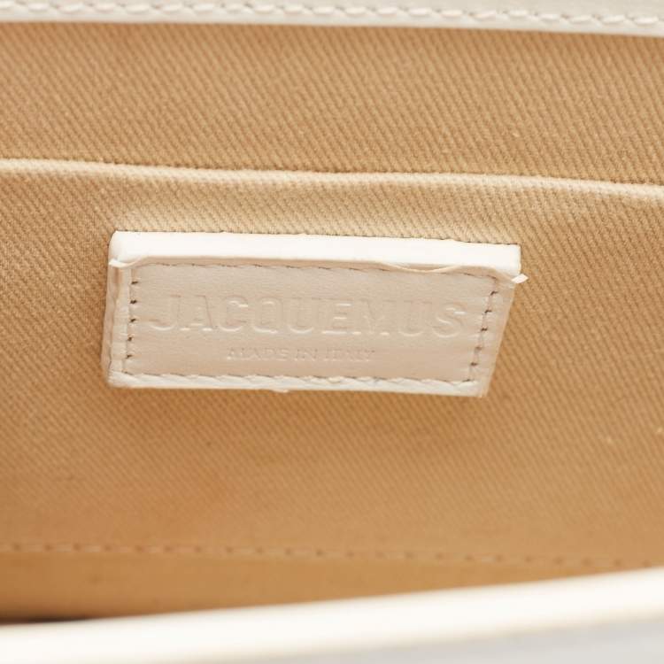 Pre Owned Jacquemus White Leather Grand Le Chiquito Top Handle Bag
