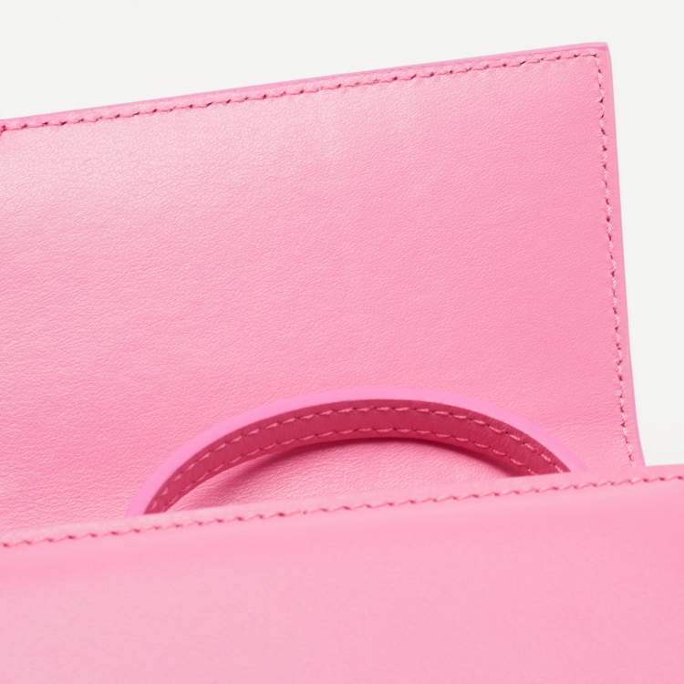 Pre Owned Jacquemus Pink Leather Le Bambino Long Shoulder Bag