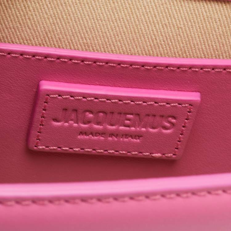 Pre Owned Jacquemus Pink Leather Le Bambino Long Shoulder Bag