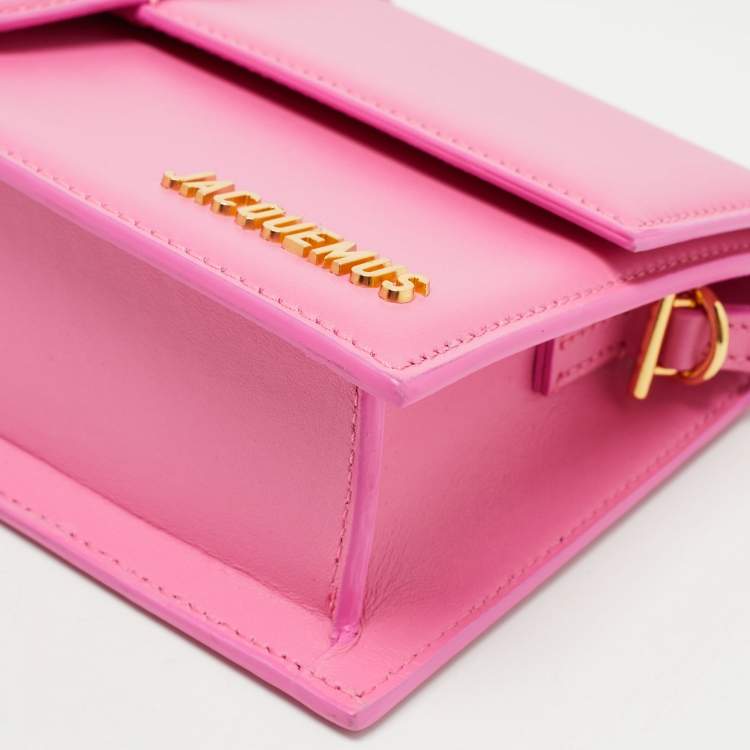 Pre Owned Jacquemus Pink Leather Le Bambino Long Shoulder Bag
