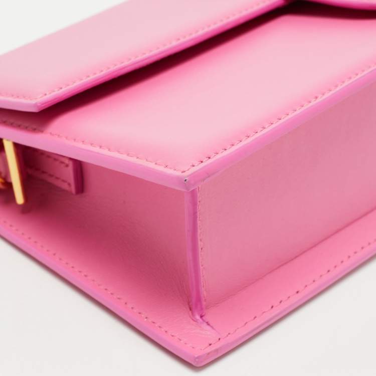 Pre Owned Jacquemus Pink Leather Le Bambino Long Shoulder Bag