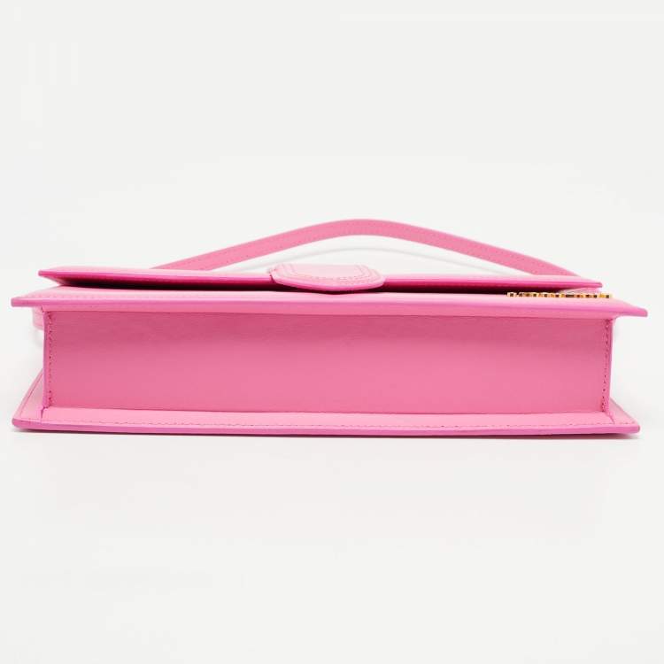Pre Owned Jacquemus Pink Leather Le Bambino Long Shoulder Bag