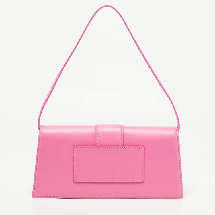Pre Owned Jacquemus Pink Leather Le Bambino Long Shoulder Bag