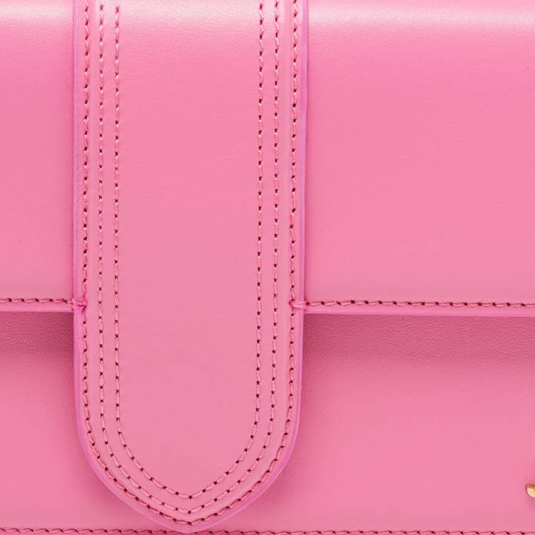 Pre Owned Jacquemus Pink Leather Le Bambino Long Shoulder Bag