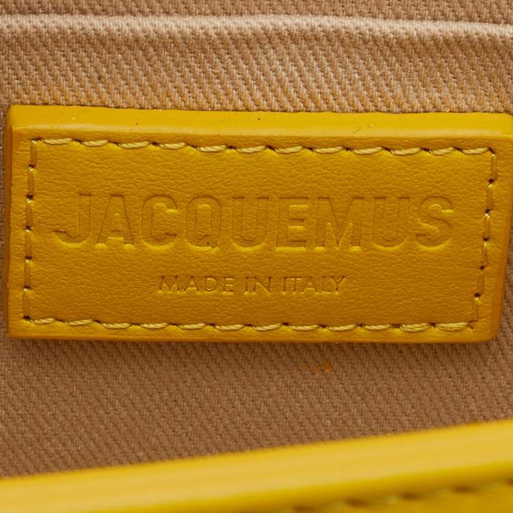 Pre Owned Jacquemus Yellow Leather Le Chiquito Top Handle Bag