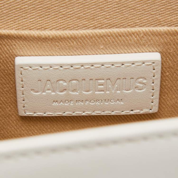 Pre Owned Jacquemus White Leather Le Chiquito Top Handle Bag