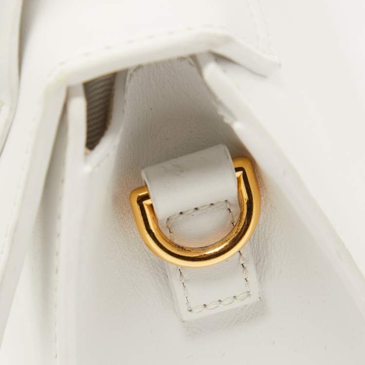 Pre Owned Jacquemus White Leather Le Chiquito Top Handle Bag