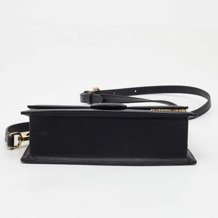 Pre Owned Jacquemus Black Leather Le Bambino Top Handle Bag