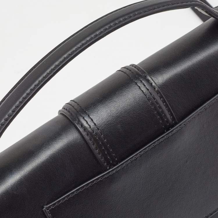 Pre Owned Jacquemus Black Leather Le Bambino Top Handle Bag