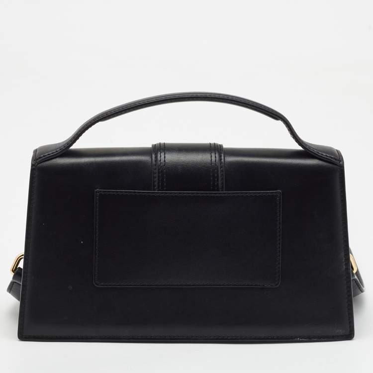 Pre Owned Jacquemus Black Leather Le Bambino Top Handle Bag